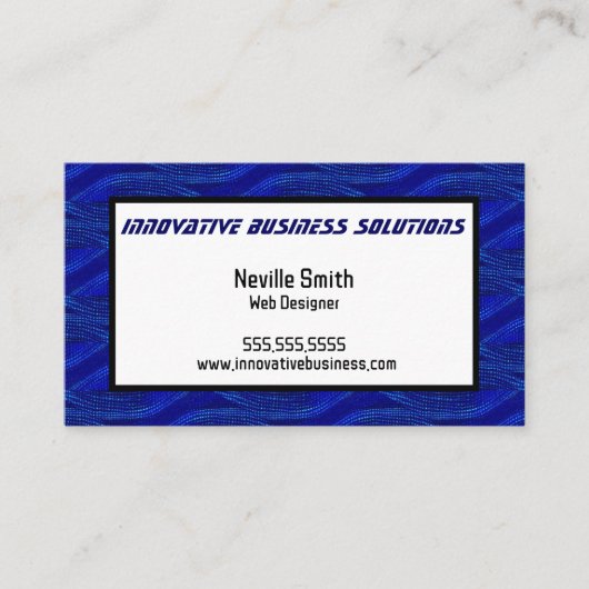 Carte De Visite Ordinateurs techniques Blue Twist Web Designer (Devant)