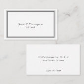 Carte De Visite Ordonnés d'entraîneur de la vie de modèle et (Devant / Derrière)