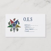 Carte De Visite Ordre De L'Étoile Orientale (Dos)
