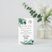 Carte De Visite Ordre de révision des feuilles vertes tropicales m (Debout devant)