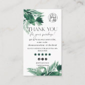 Carte De Visite Ordre de révision des feuilles vertes tropicales m (Devant)