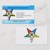 Carte De Visite Ordre du bleu oriental d'étoile (Devant / Derrière)