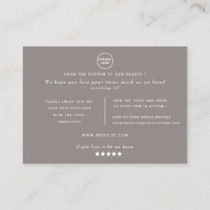 Carte De Visite Ordre minimaliste et moderne merci avec logo