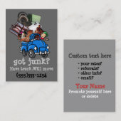 Carte De Visite Ordure transportant le modèle d'affaires de (Devant / Derrière)