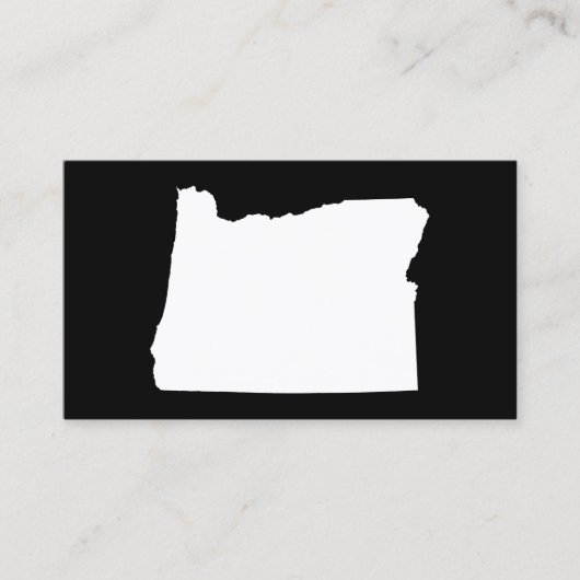 Carte De Visite Oregon en blanc et noir (Devant)