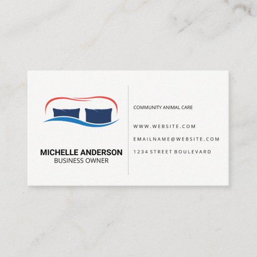 Carte De Visite Oreiller et couverture (Devant)