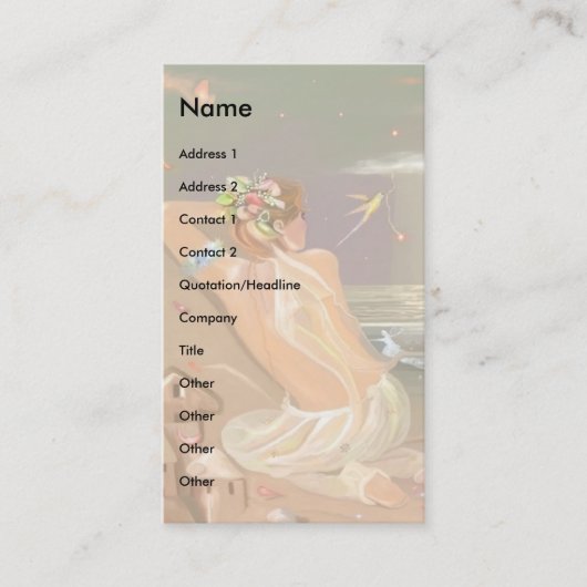 Carte De Visite Organdy Wings Fairy ! (Devant)