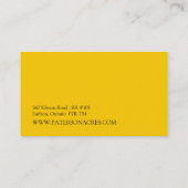 Carte de visite organique d'agriculteurs (Dos)