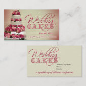Carte De Visite Organisateur de confections de gâteaux de mariage (Devant / Derrière)