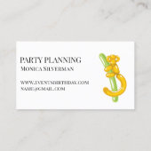 Carte De Visite Organisateur de fête d'anniversaire de chien jouet (Dos)