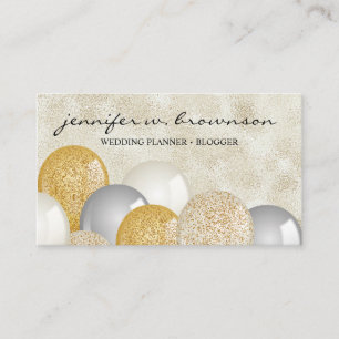 Carte De Visite Organisateur de fête de baby shower à ballons