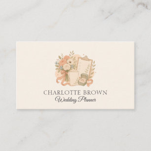Carte De Visite Organisateur de mariage Coordination d'événements 