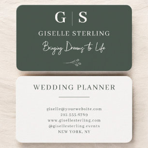Carte De Visite Organisateur de mariage élégant