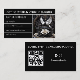 Carte De Visite Organisateur de mariages & événements gothiques vi