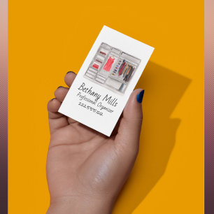 Carte De Visite Organisateur de placards d'aquarelle