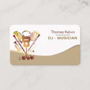 Carte De Visite Organisateur d'événement Instruments de musique DJ