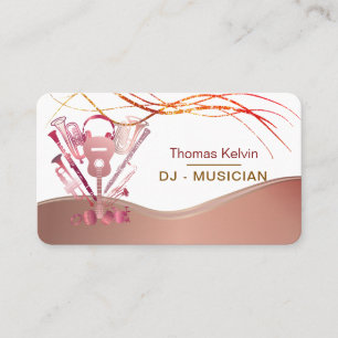 Carte De Visite Organisateur d'événement Instruments de musique DJ