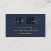 Carte De Visite Organisateur d'événement script de typographie mod (Dos)