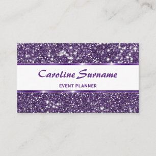 Carte De Visite Organisateur d'événements Chic et Glamour Faux Pai