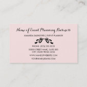 Carte De Visite Organisateur d'événements Chic Parisien Pinstripes (Dos)