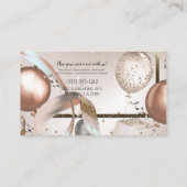 Carte De Visite Organisateur d'événements de fête avec ballons Ros (Dos)