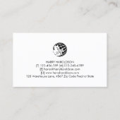 Carte De Visite Organisateur d'événements wedding planner (Dos)