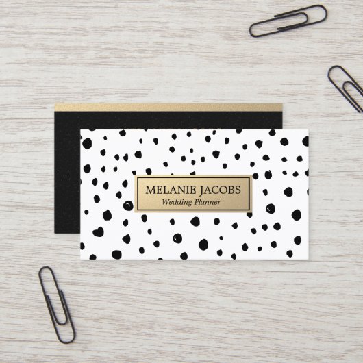 Carte De Visite organisateur élégant (Devant/Arrière en situation)