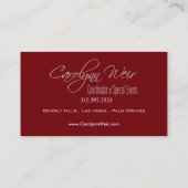 Carte De Visite - Organisateur élégant fascinant "incrusté de (Dos)