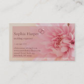 Carte De Visite Organisateur Mariage de fleurs roses (Dos)