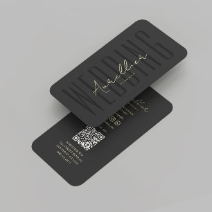 Carte De Visite Organisateur Mariage moderne Agence Mariage Black 