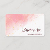 Carte de visite organisateur Mariage rose moderne (Devant)