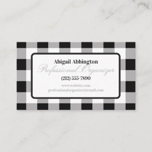 Carte De Visite Organisateur professionnel Buffalo Plaid