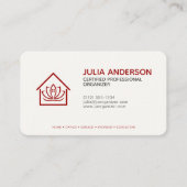 Carte De Visite Organisateur professionnel Crimson Red (Devant)