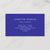 Carte De Visite Organisateur professionnel moderne (Dos)