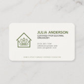 Carte De Visite Organisateur professionnel Olive Green (Devant)