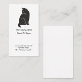 Carte De Visite Organisation de Secourt de chat noir (Devant / Derrière)