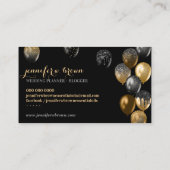 Carte De Visite Organisation d'événements de fête Gold Black Ballo (Dos)