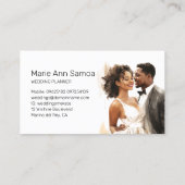 Carte De Visite Organisation d'événements Mariages afro-américains (Dos)
