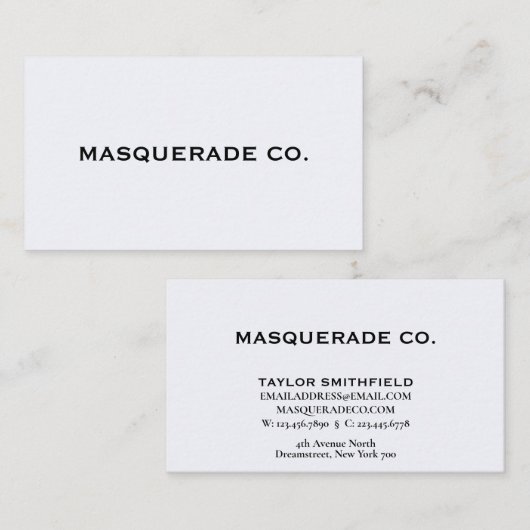 Carte De Visite Organisation professionnelle simple (Devant / Derrière)