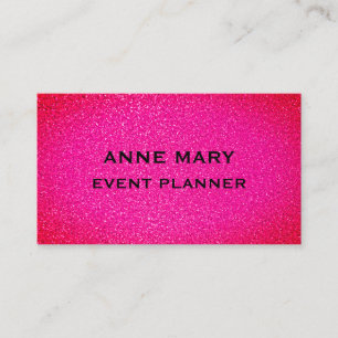 Carte De Visite Organisatrice de Mariage Rose Paillettes Violet Fé