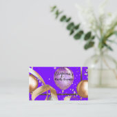 Carte De Visite Organisatrice d'événements pour une soirée violett (Debout devant)