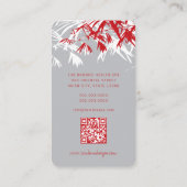 Carte De Visite Oriental Asian Bamboo Leaves Tree Modern Zen Spa (Dos)