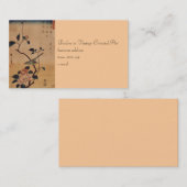 Carte De Visite Oriental Camellia et Paruline (Devant / Derrière)