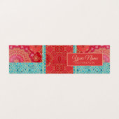 Carte De Visite ORIENTAL Red Turquoise Pattern - Business Card (Extérieur déplié)