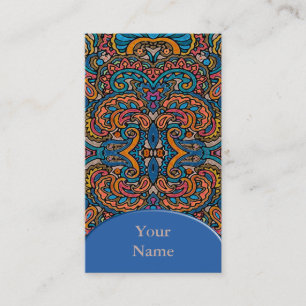 Carte De Visite Oriental Watercolor Motif VI + votre texte