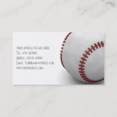 Carte de visite orienté de base-ball (Dos)