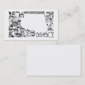 carte de visite orienté de couture (Devant / Derrière)