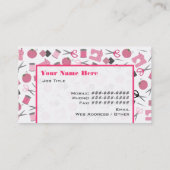 Carte de visite orienté de couture (Dos)