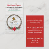 Carte de visite orienté de Noël (Devant / Derrière)