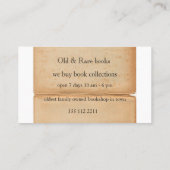 Carte de visite orienté de vieux livre (Dos)
